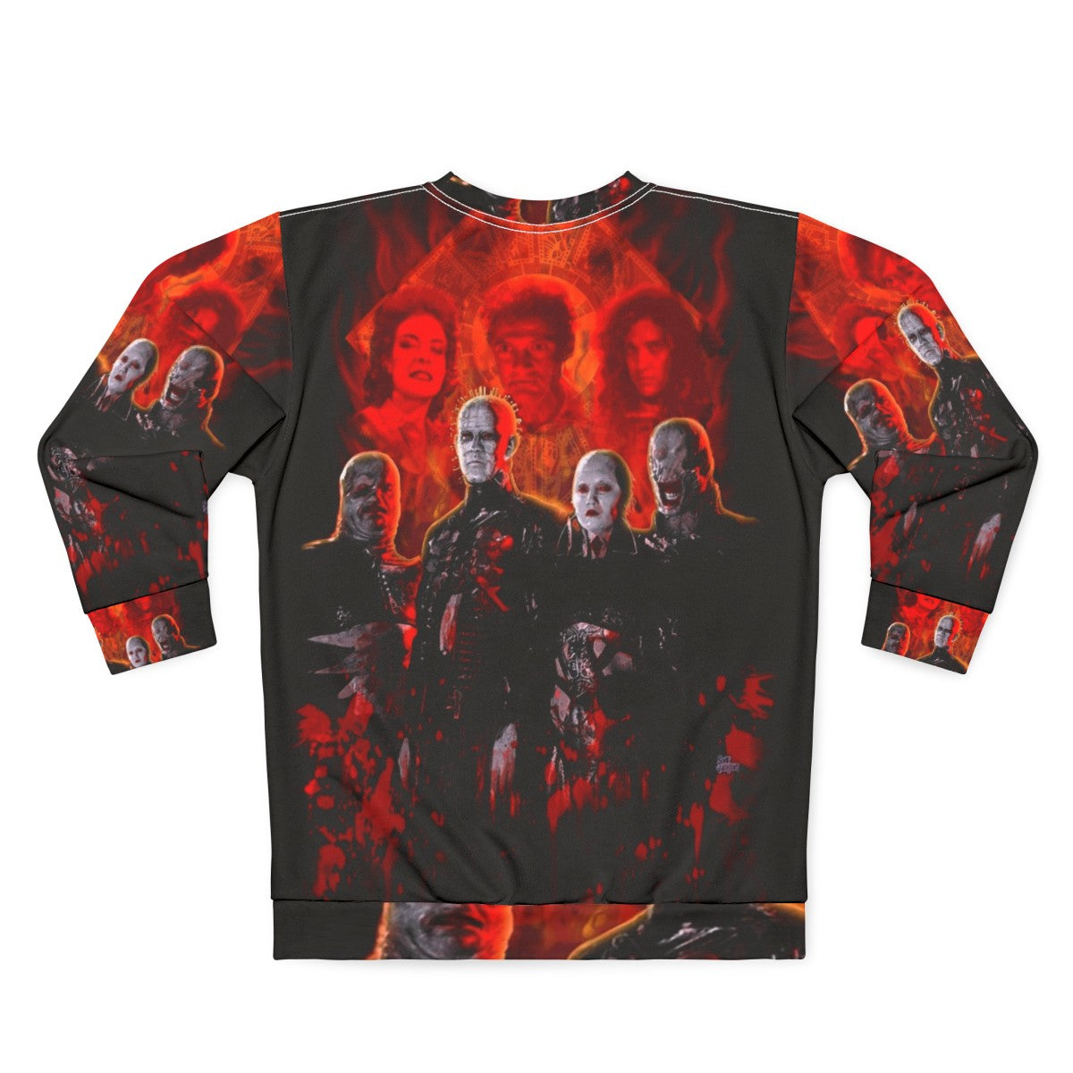 Cenobites Pinhead Horror Puzzle Box Sweatshirt - Back