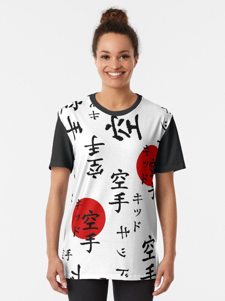 Karate Kid graphic t-shirt featuring Lucas from Stranger Things - Women