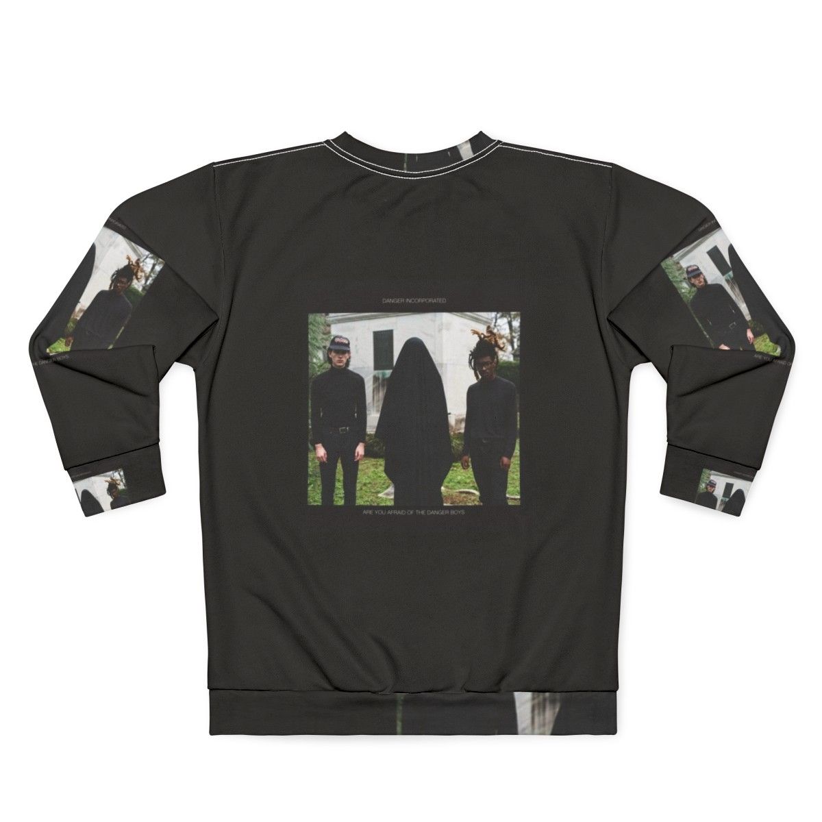 "Danger Boys Sweatshirt featuring 'Are You Afraid of the Danger Boys' cover art" - Back