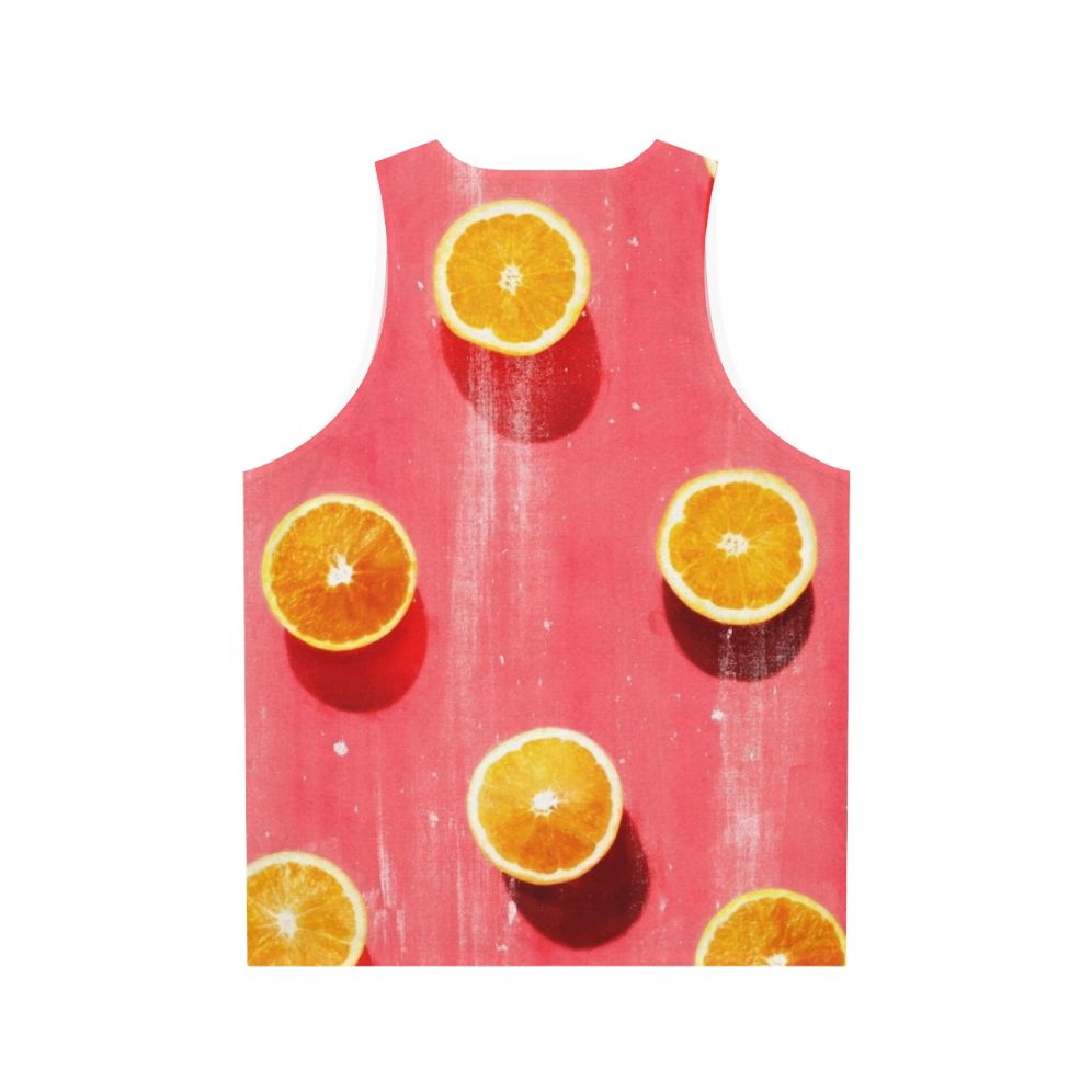 Unisex tank top with colorful fruit graphic design - Back