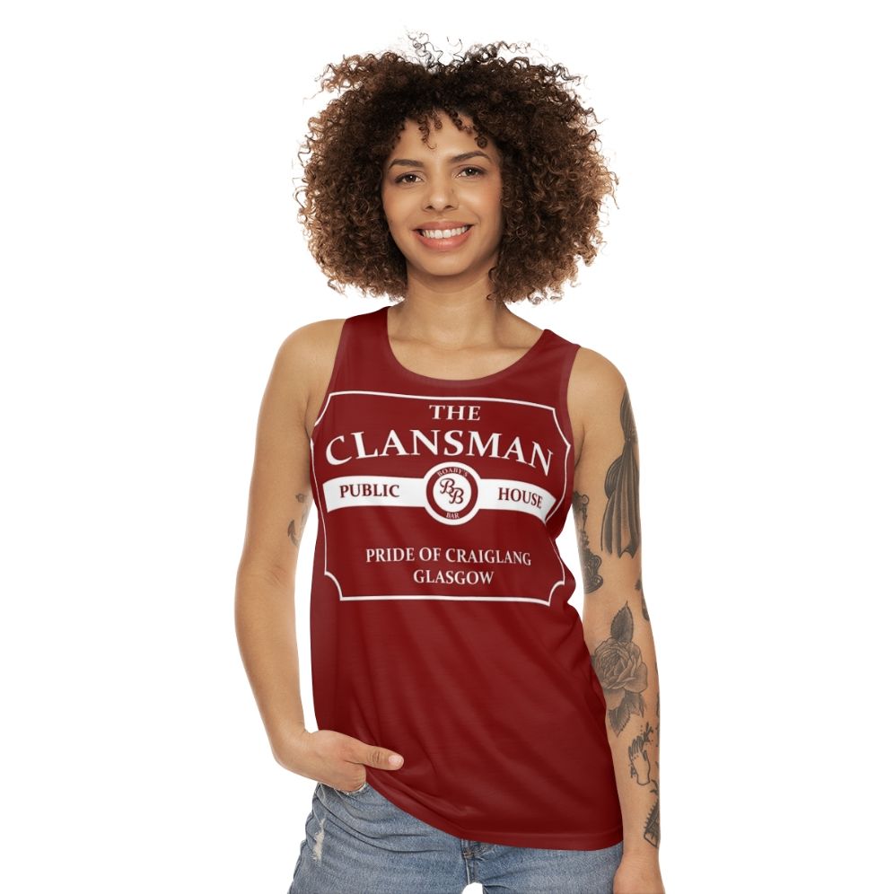 The Clansman Pub Unisex Tank Top - Still Game Merchandise - women