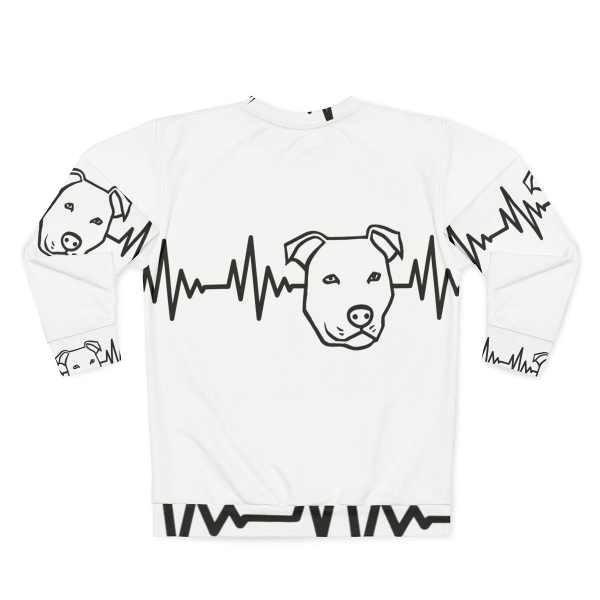 Heartbeat Pitbull Sweatshirt - Back