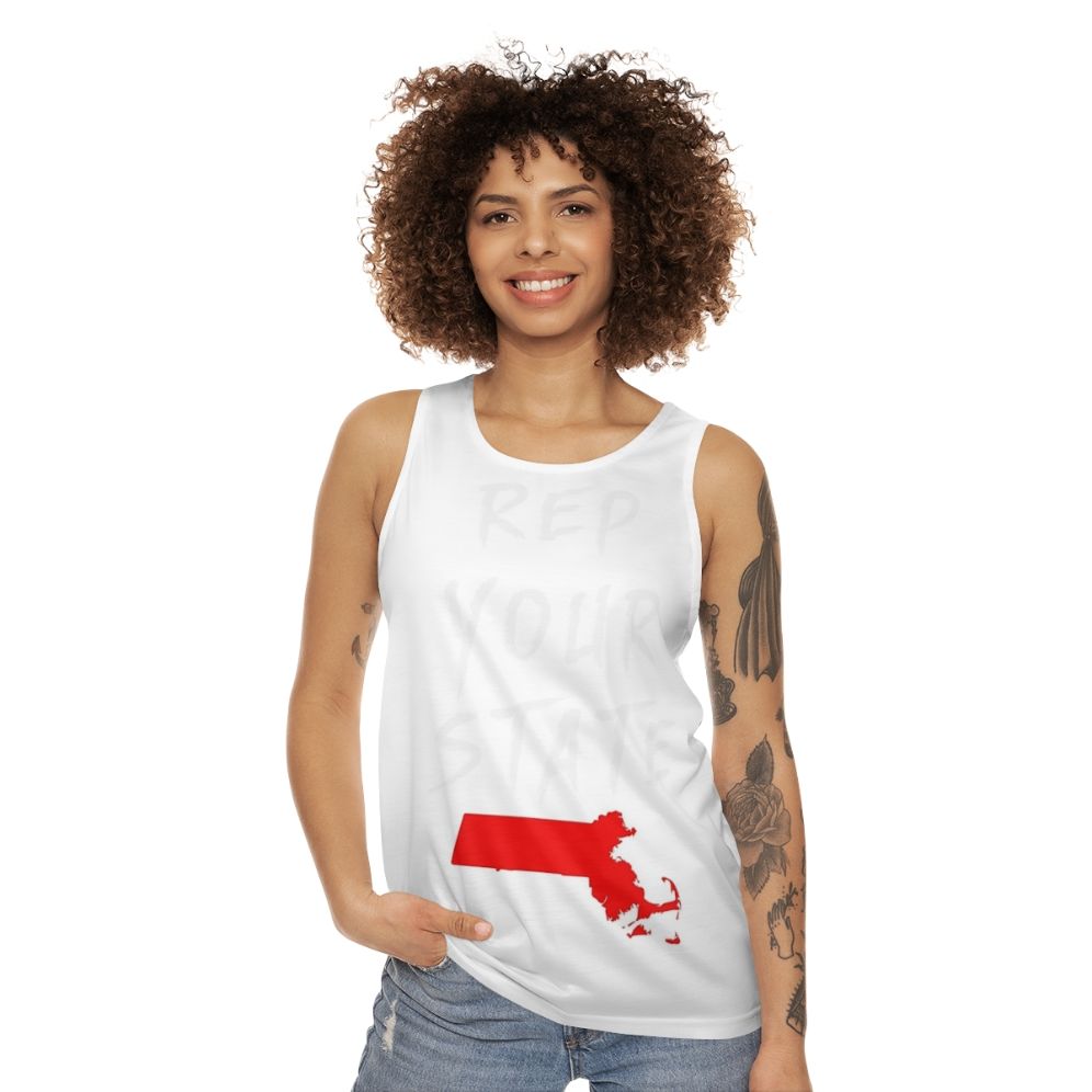 Massachusetts state pride unisex tank top - women