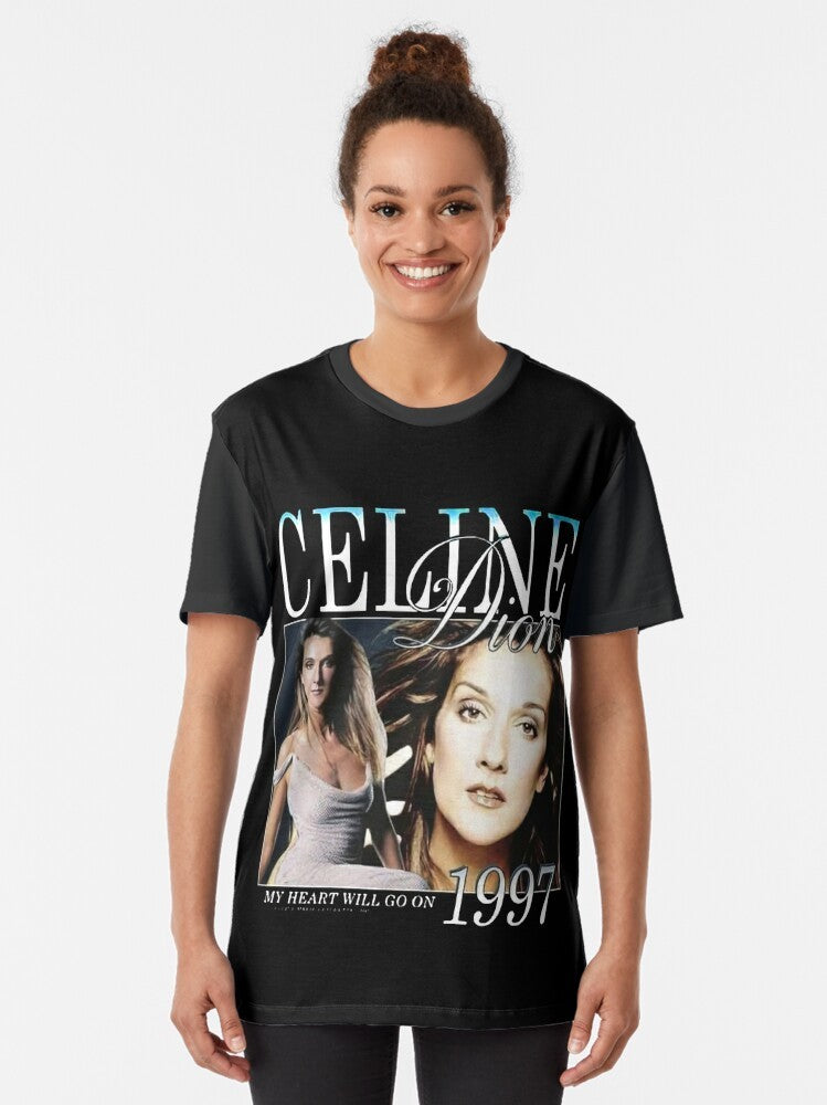 Celine Dion Men's Graphic T-Shirt featuring Titanic movie artwork and music icon - Women