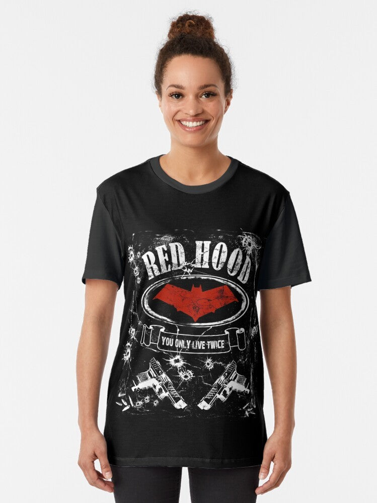 Red Hood Whiskey Style Graphic T-Shirt - Women