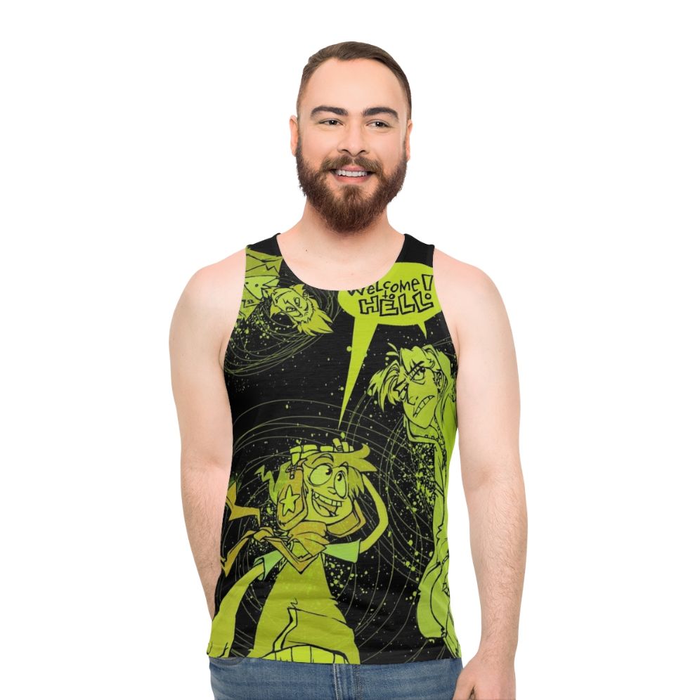 Welcome to Hell Kickstarter Poster Design Unisex Tank Top - men