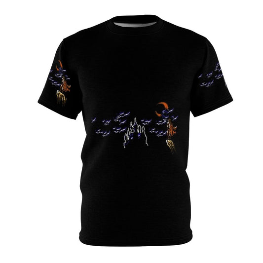 Retro-style t-shirt featuring Castlevania III: Dracula's Curse inspired design