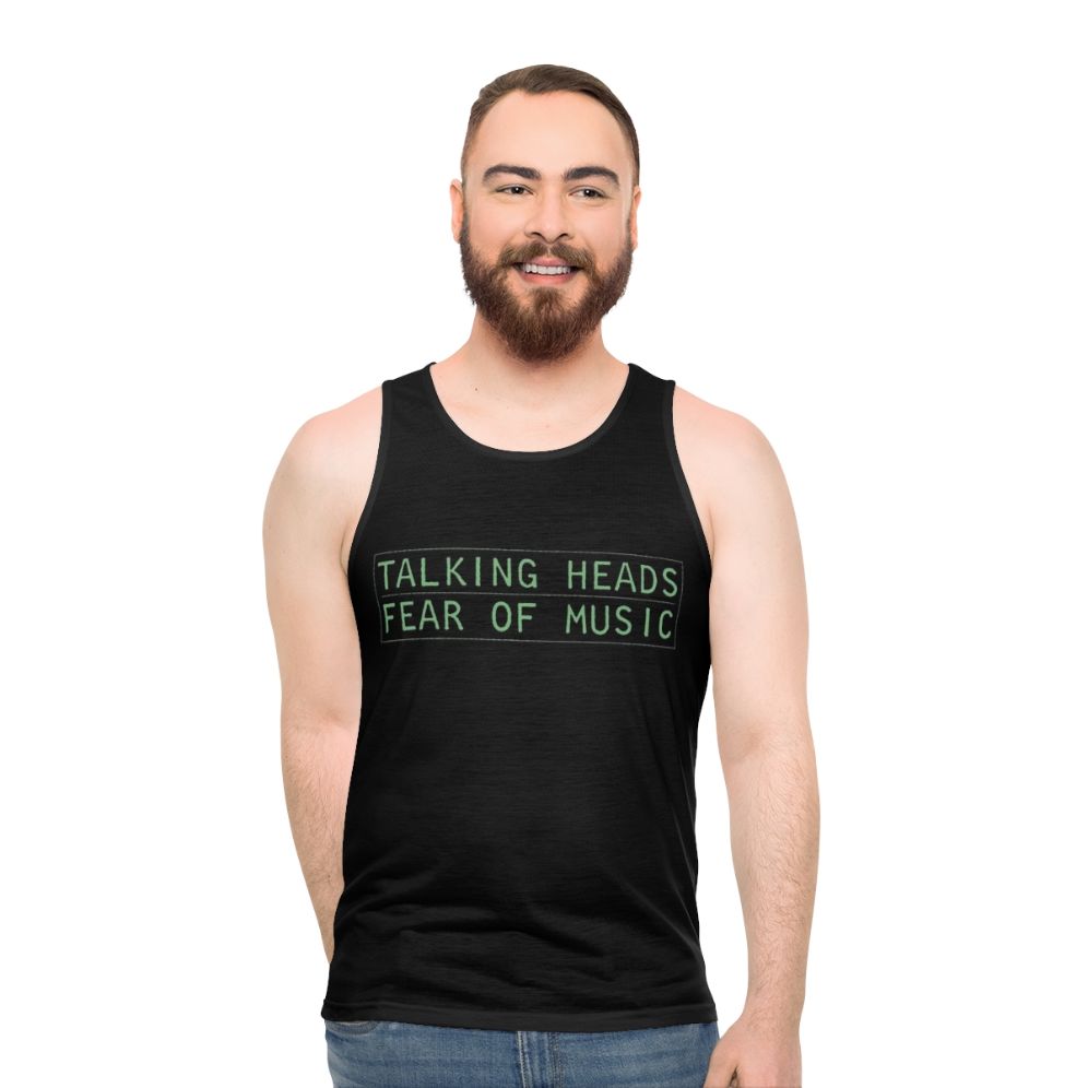 Talking Heads "Fear of Music" Album Cover Unisex Tank Top - men