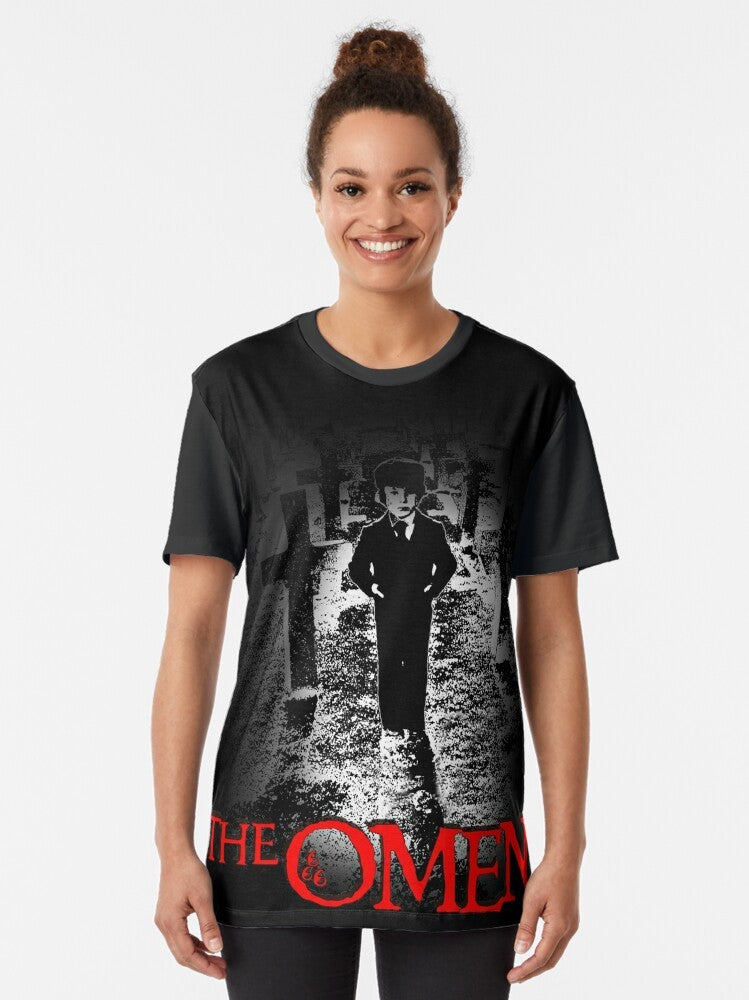 Damien the Omen horror movie graphic t-shirt - Women