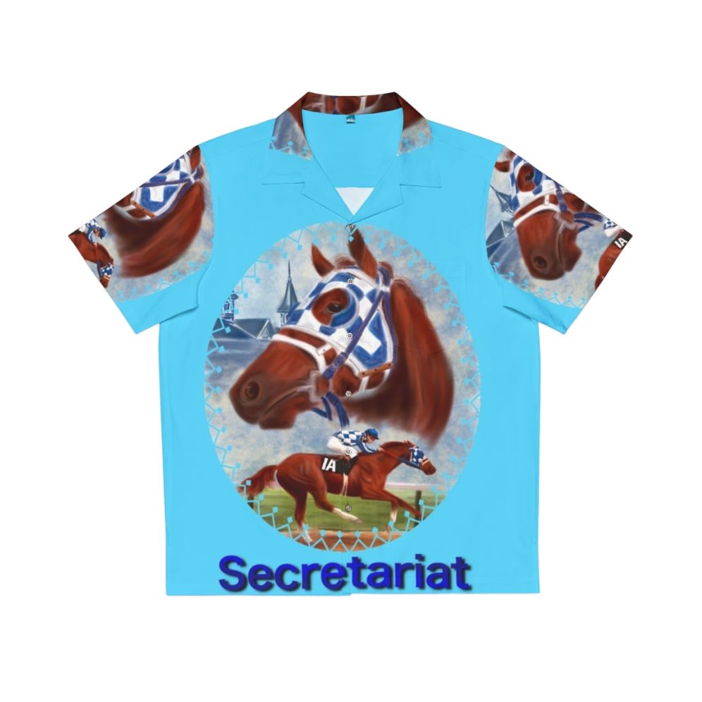 Secretariat Hawaiian Shirt with Horse Racing Artwork