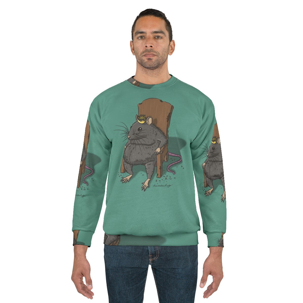 Funny and cute rat king sweatshirt - men