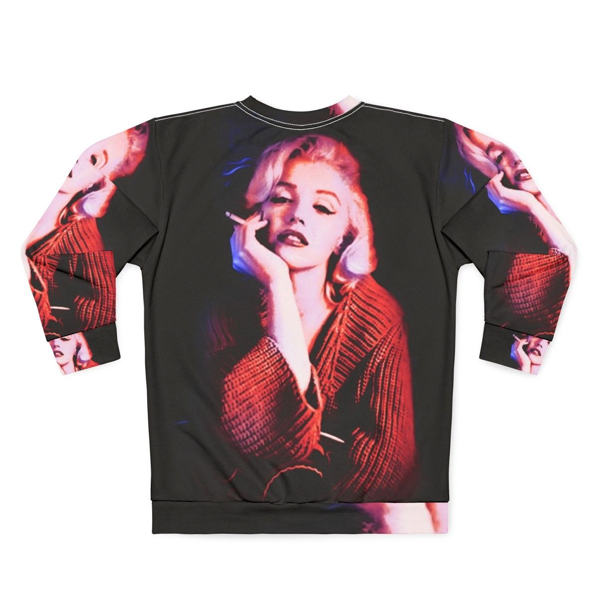 Marilyn Monroe Blue Smoke Women's Graphic Sweatshirt - Back