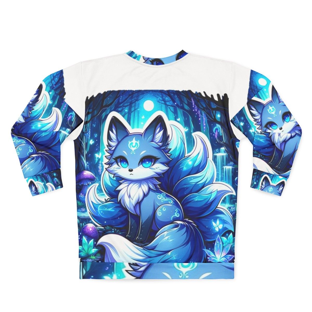 Mystic azure fox legendary animals sweatshirt - Back