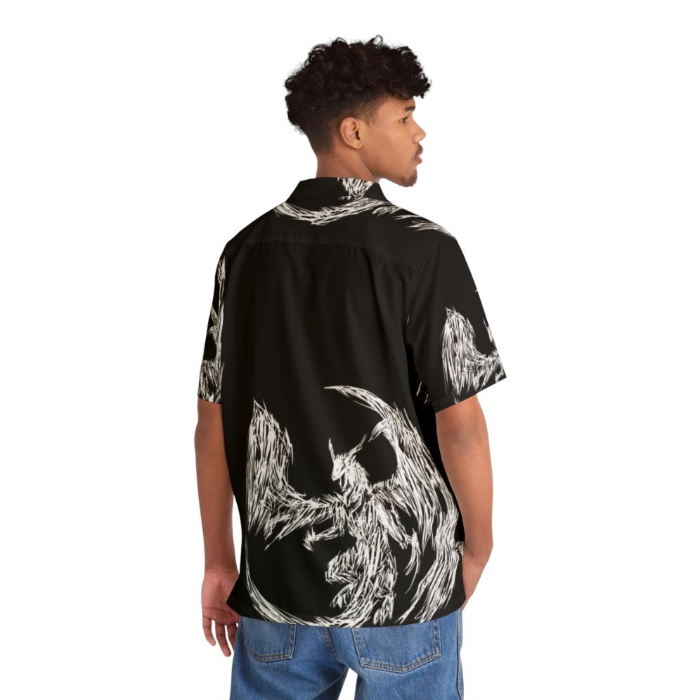 Mystic White Lightning Dragon Hawaiian Shirt - People Back