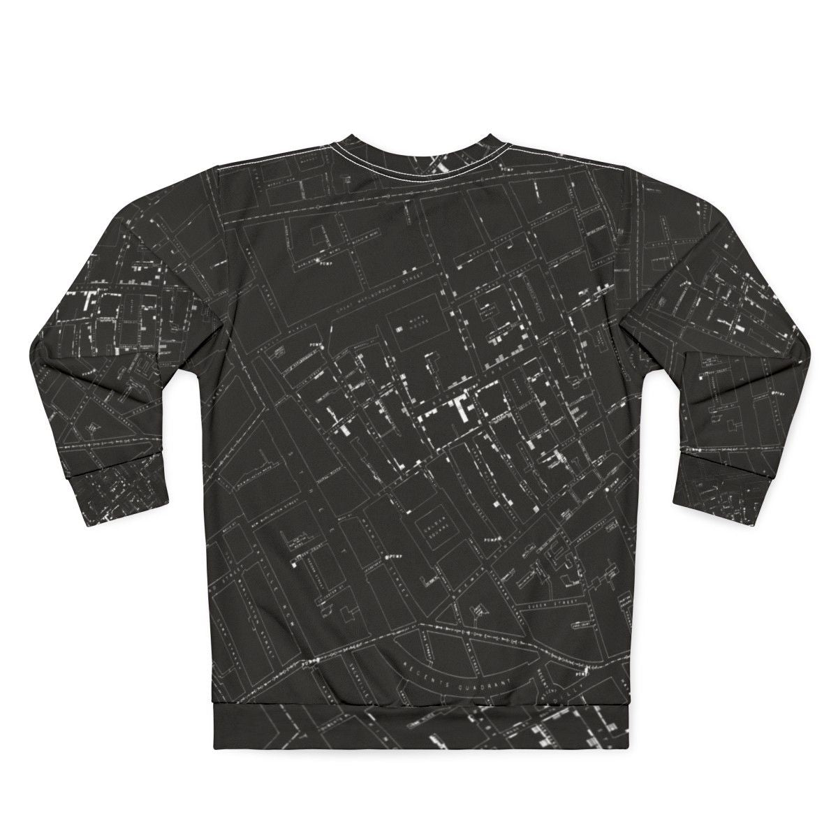 John Snow's Cholera Map White Sweatshirt - Back