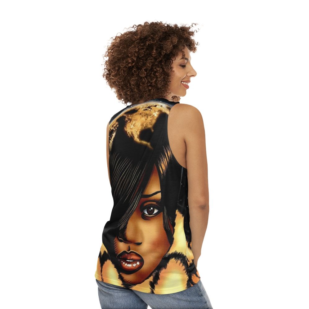 Missy Elliott 90s R&B Unisex Tank Top - women back