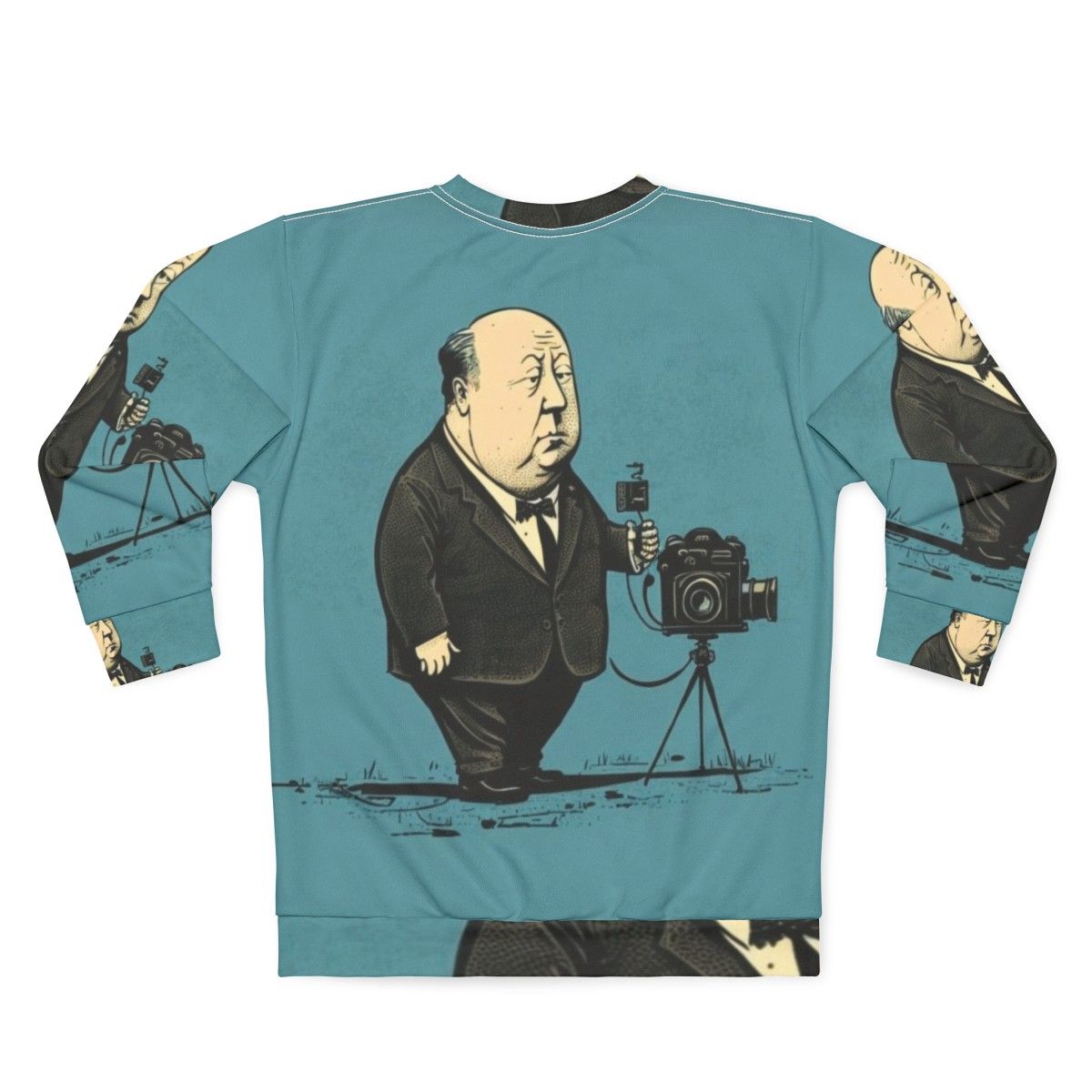 Classic Alfred Hitchcock Illustration Sweatshirt - Back