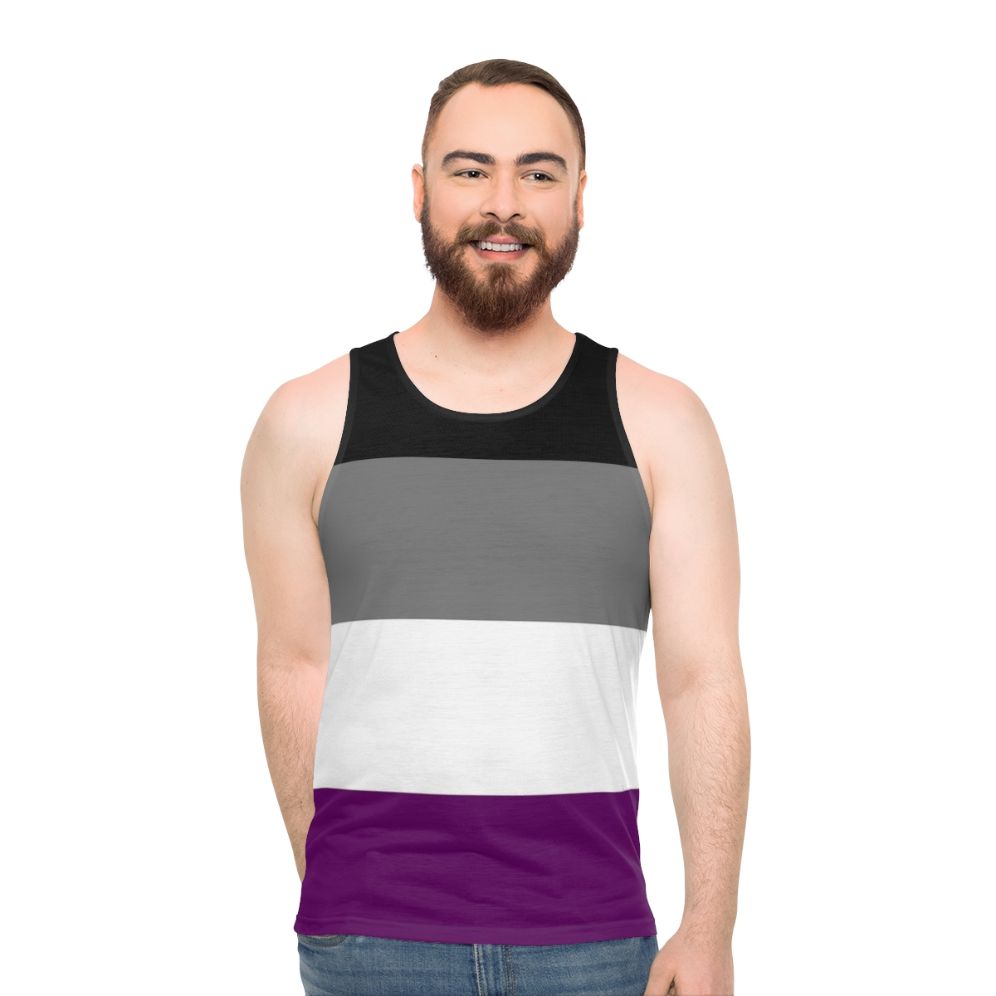 Unisex asexual pride flag tank top - men