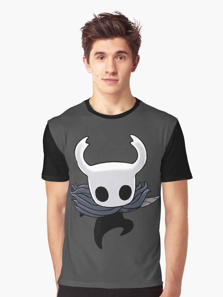 Hollow Knight Attack Graphic T-Shirt featuring the protagonist of the Hollow Knight video game - Men