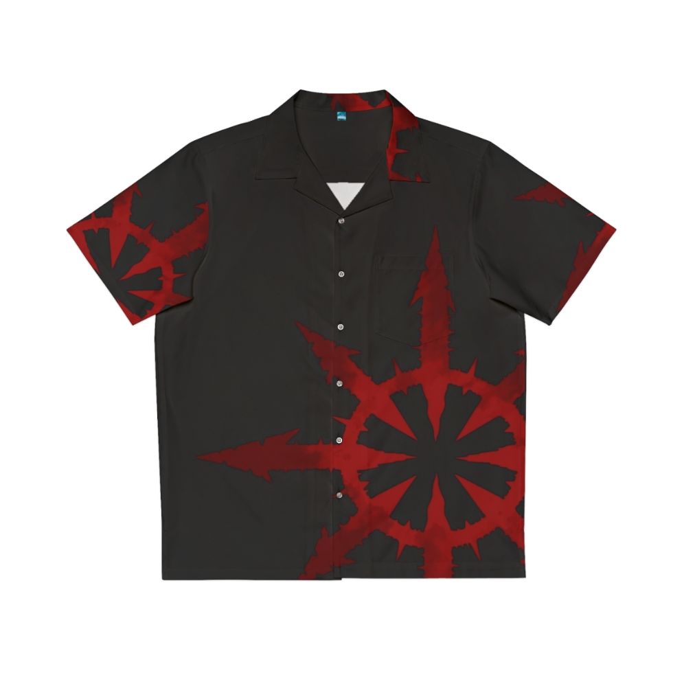 Chaos Blood Hawaiian Shirt - Warhammer 40k Inspired Chaos Undivided Design