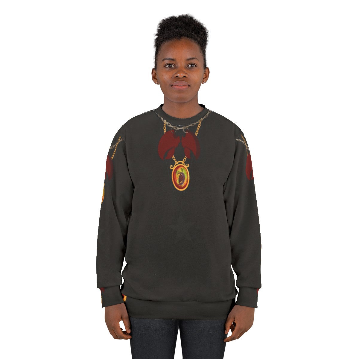 Wilderwest Sweatshirt featuring Viking and Dragon imagery - women