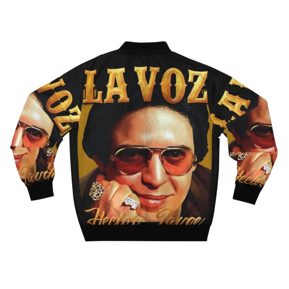 Hector Lavoe Puerto Rican Bomber Jacket with "La Voz" Text - Back