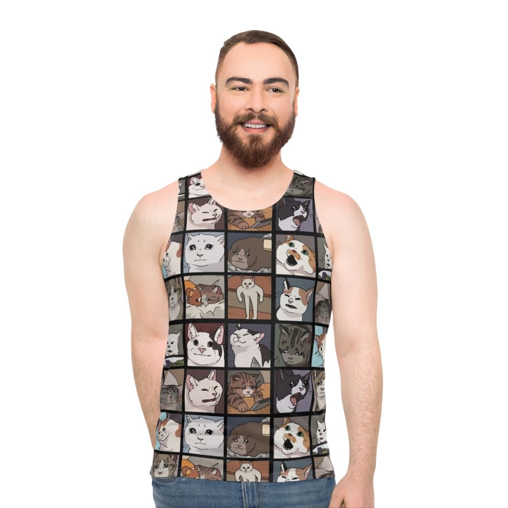 Meme Cats 2.0 Unisex Tank Top - men