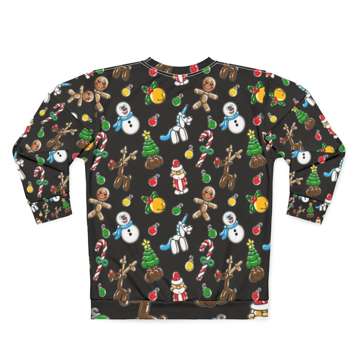 Christmas balloon sweatshirt with colorful balloons - Back