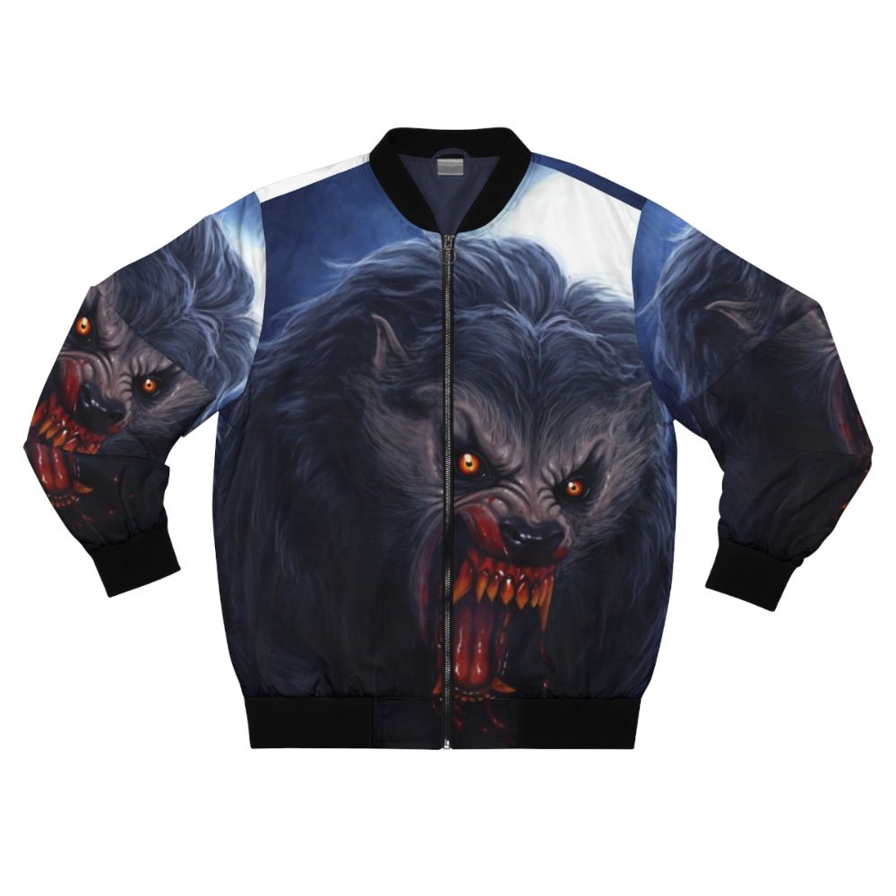 Beware the Moon... Bomber Jacket, featuring a classic American Werewolf in London horror movie design