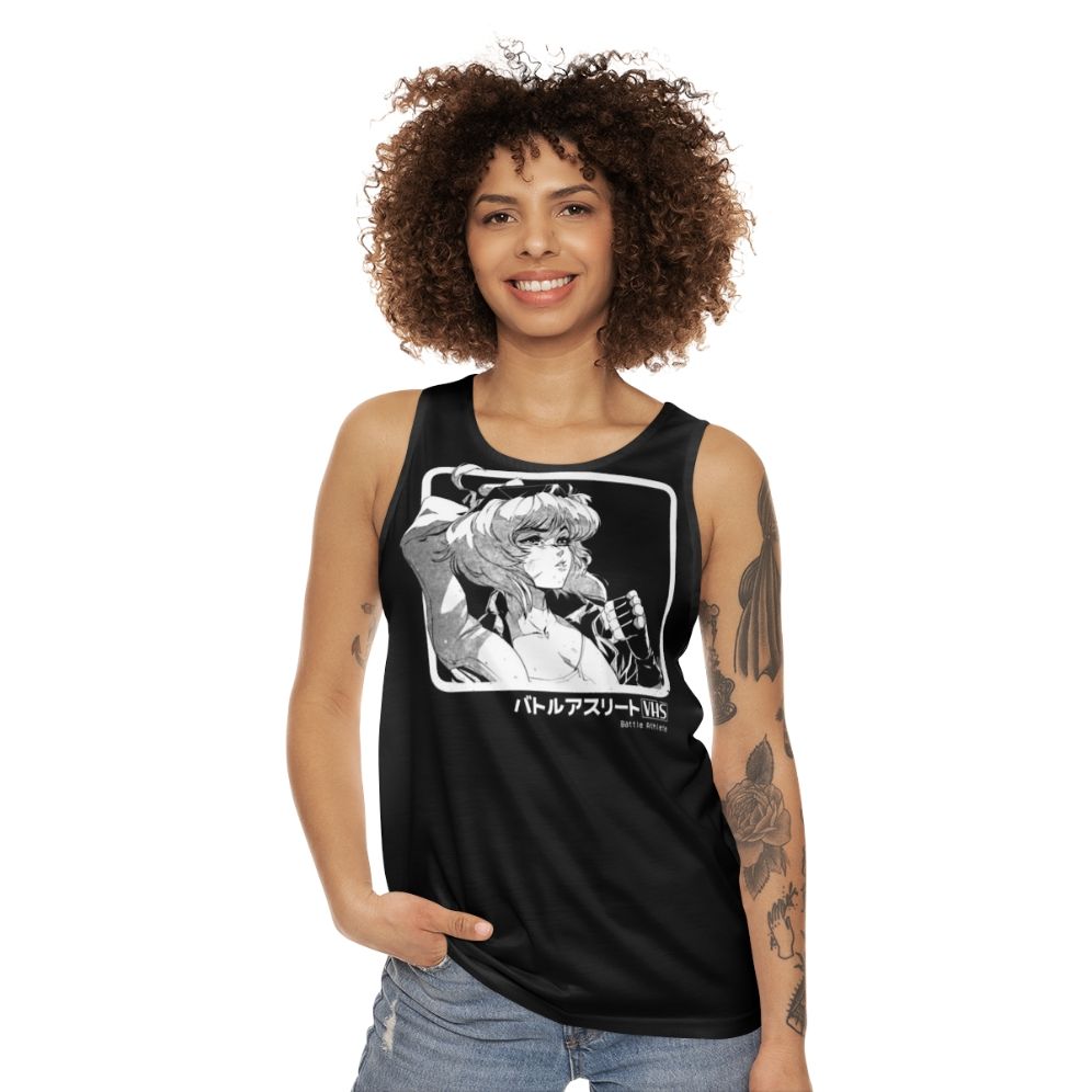 Retro graphic design unisex tank top - women