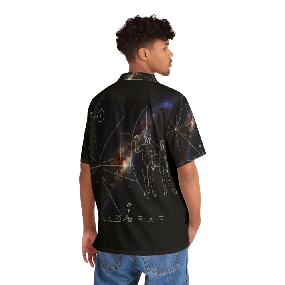 Pioneer 10 Milky Way Galaxy Hawaiian Shirt - People Back