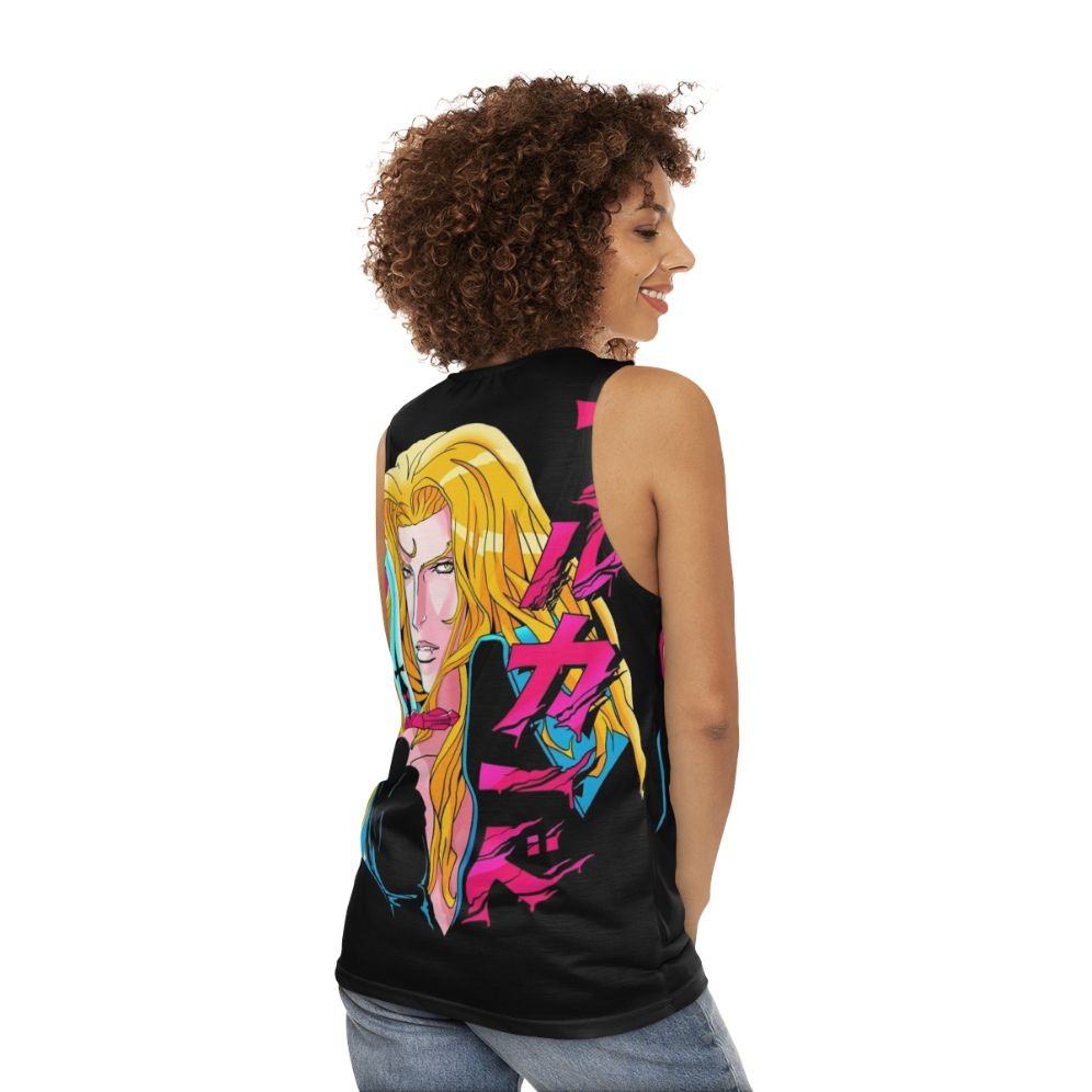 Alucard the Vampire Anime Castlevania Unisex Tank Top - women back