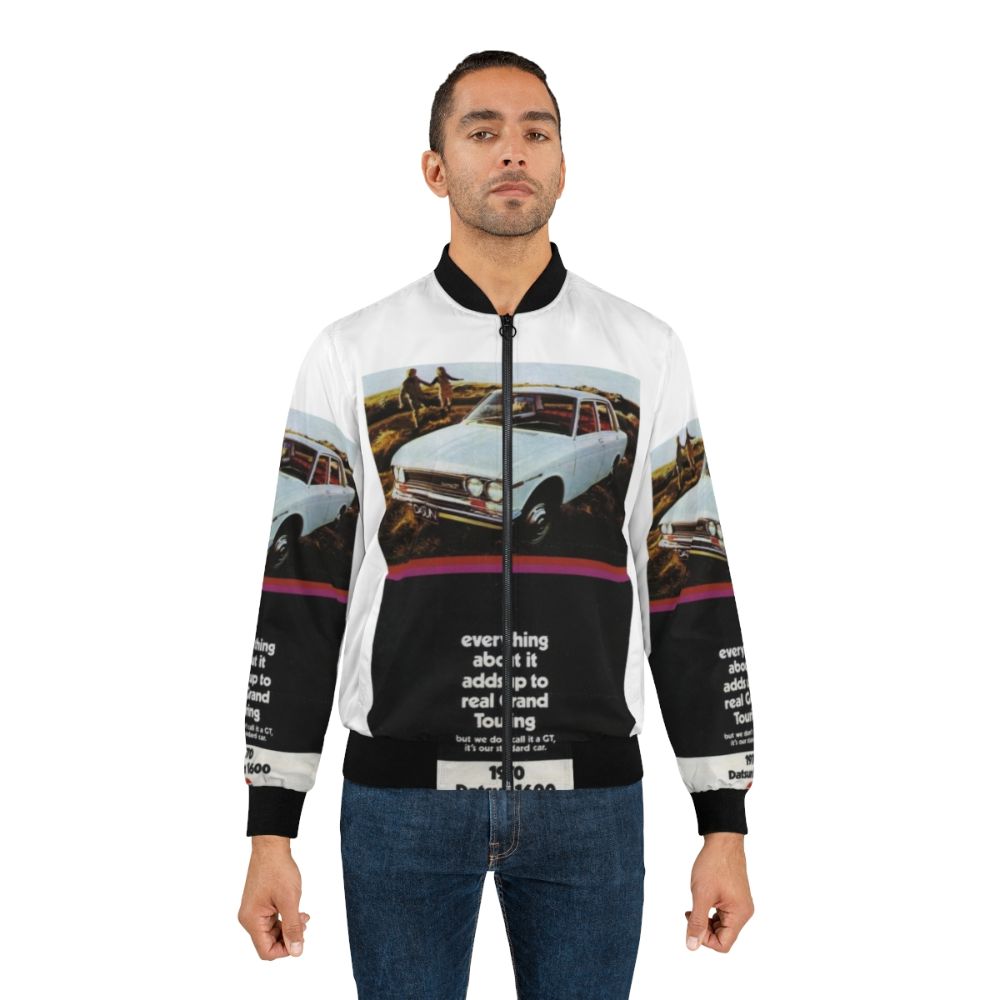 Vintage Datsun 1600 Bomber Jacket with retro design - Lifestyle