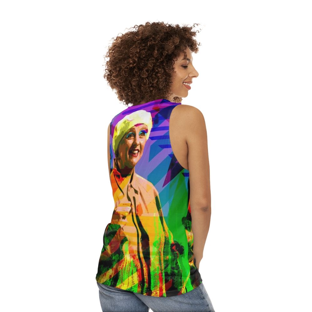 Victoria Wood LGBTQ+ Comedy Unisex Tank Top - women back