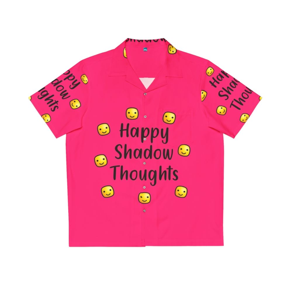 Motivational Hawaiian Shirt with Minimalist Shadow Thoughts Design