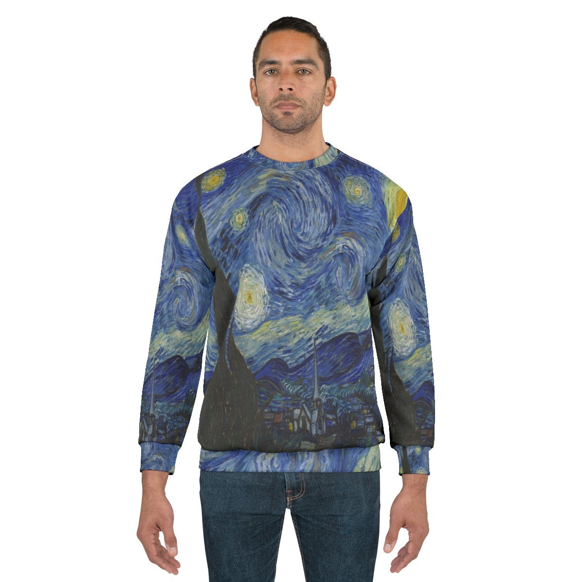 The Starry Night by Vincent Van Gogh Sweatshirt - men