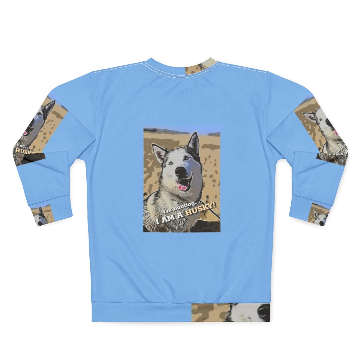 Siberian Husky Wearing Sweatshirt - Back