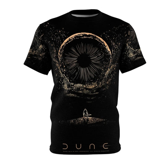 Dune inspired desert planet sandworm graphic t-shirt