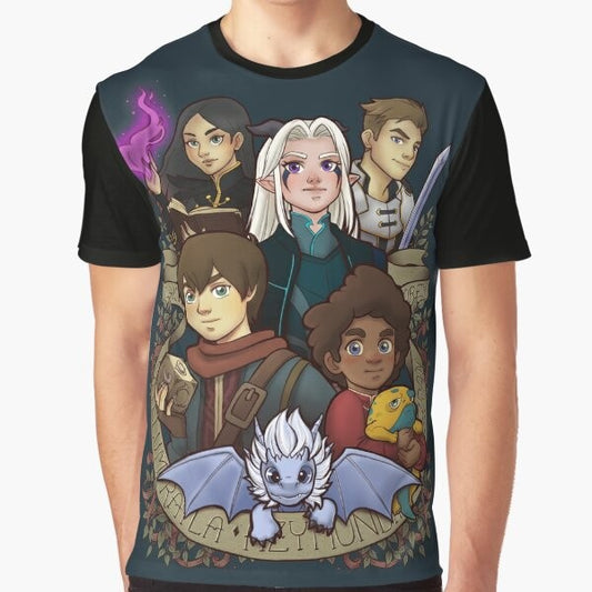 Fantasy epic "The Future King" graphic t-shirt featuring characters from the Netflix series