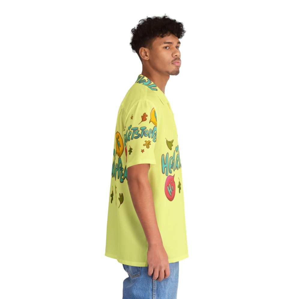 Heartstopper Leaves Hawaiian Shirt with Autumn Leaves and Characters - People Pight