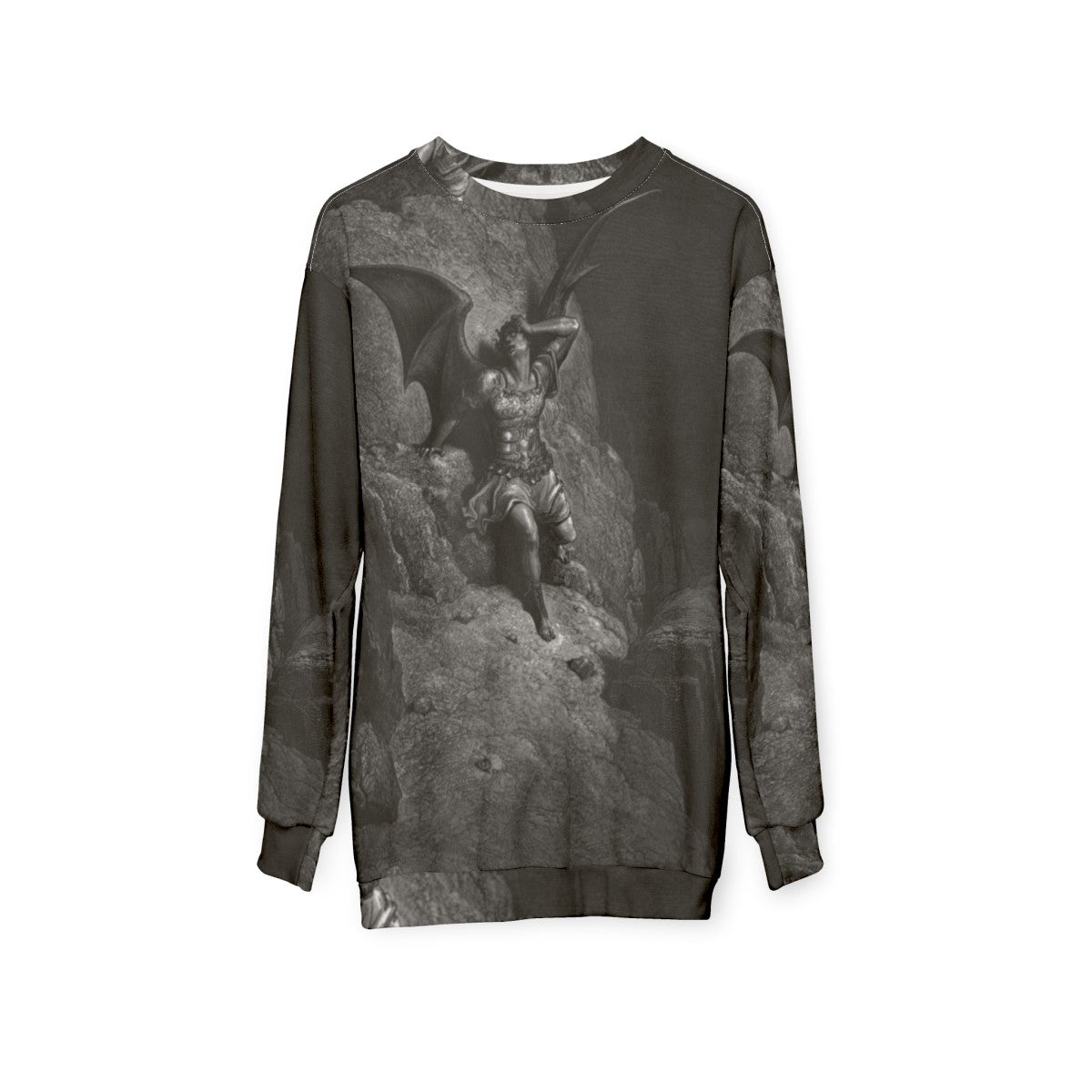 Gustave Dore The Fall Of Satan 1866 Sweatshirt - hanging