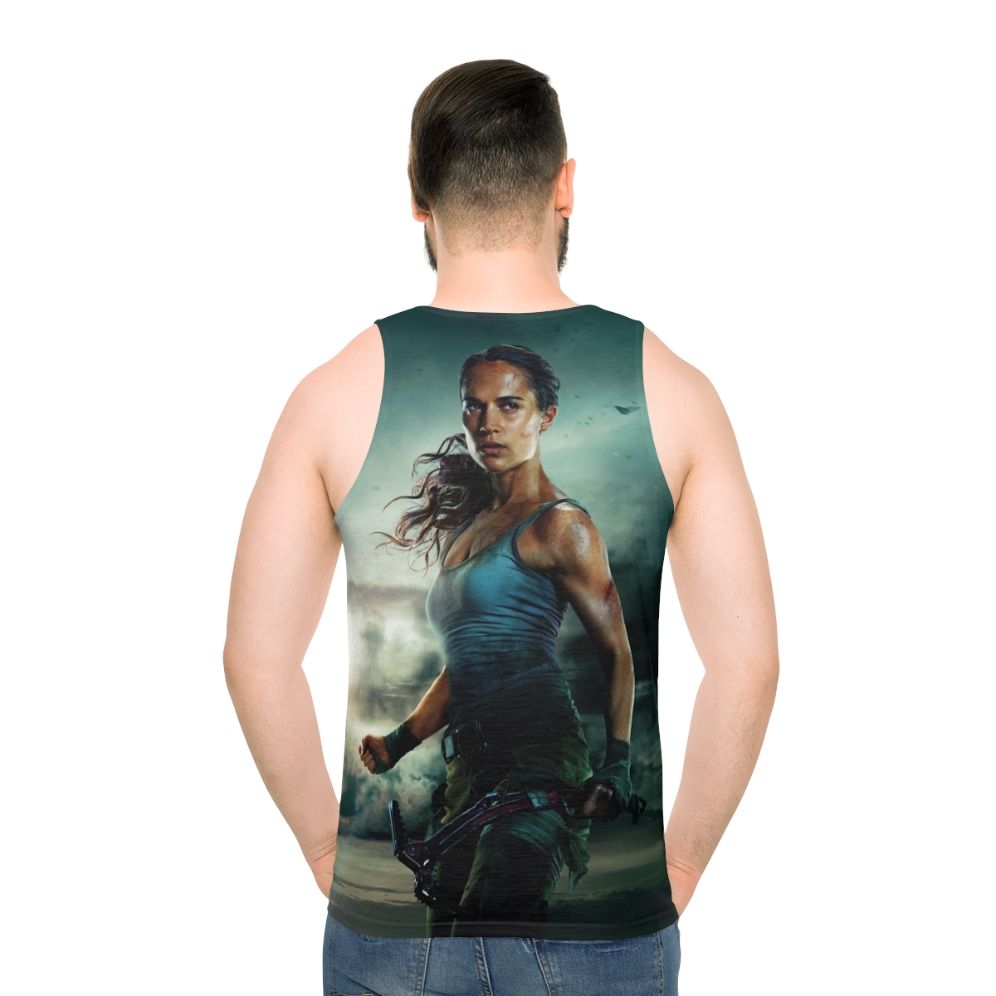 Alicia Vikander "Tomb Raider" Movie Merchandise Tank Top - men back