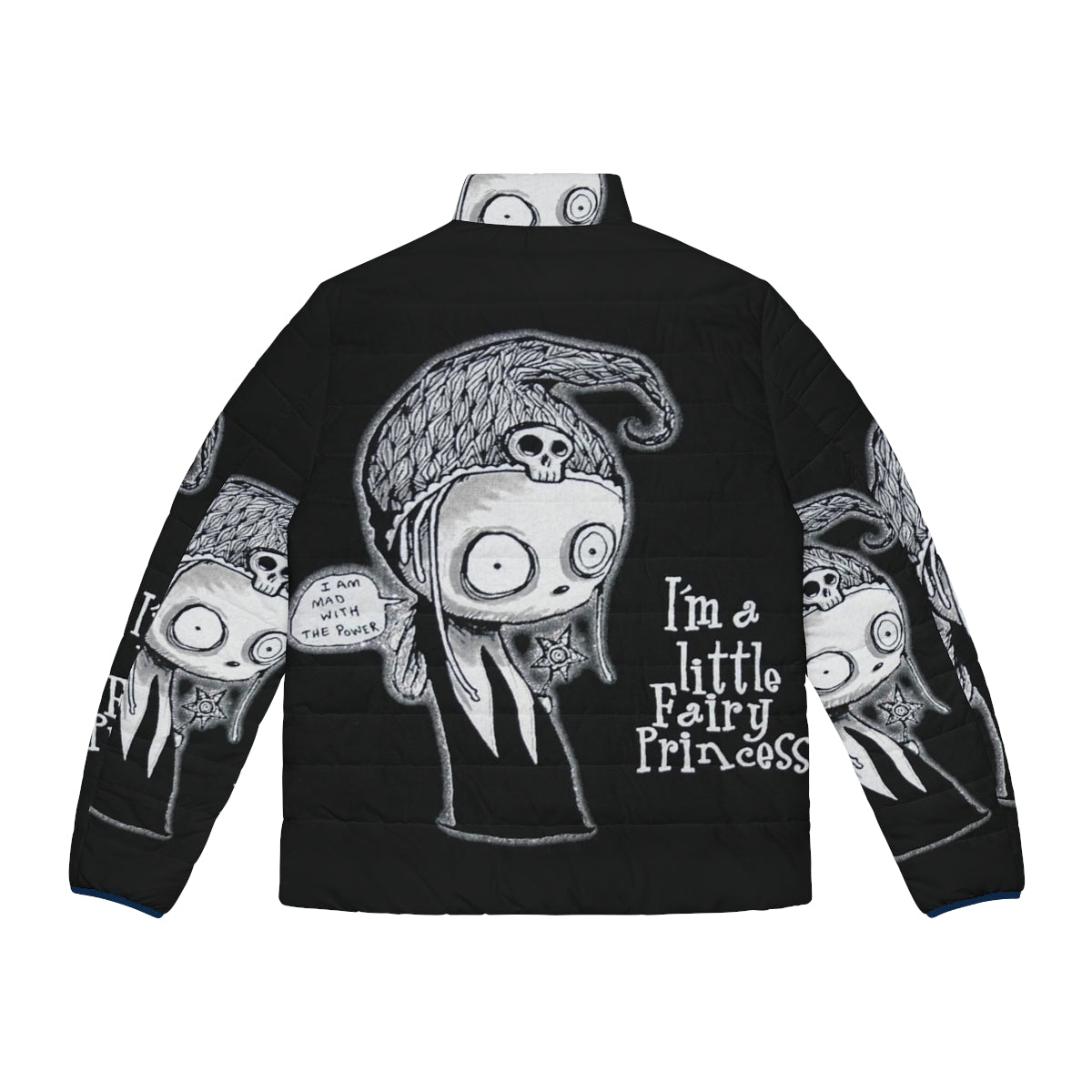 Lenore Puffer Jacket featuring a cute, gothic design inspired by the popular comic series - Back