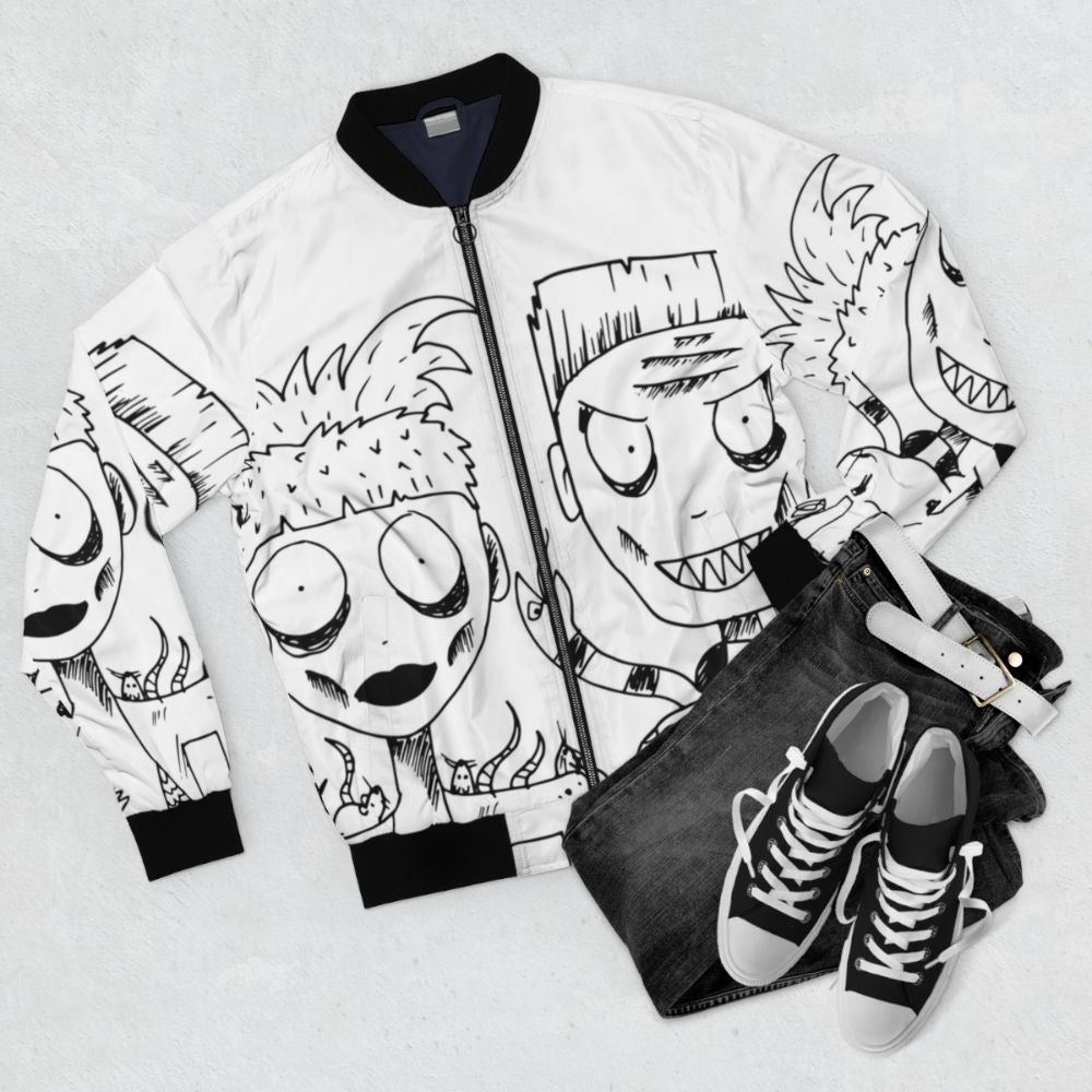 Die Antwoord Yolandi and Ninja Bomber Jacket - Flat lay