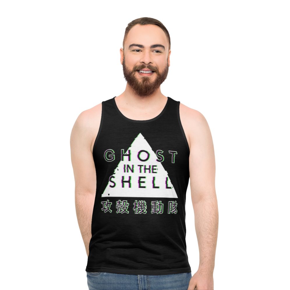 Ghost in the Shell Glitch Unisex Tank Top - men