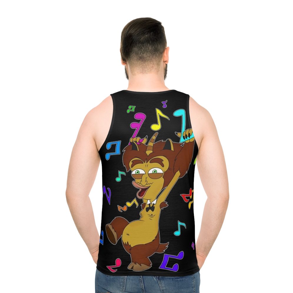 Big Mouth Maury Music Unisex Tank Top - men back