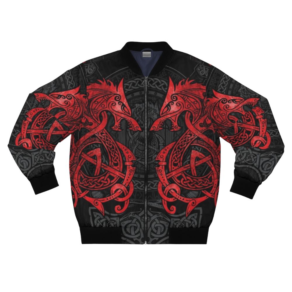 Norse Fenrir Bomber Jacket with Celtic and Viking inspired design