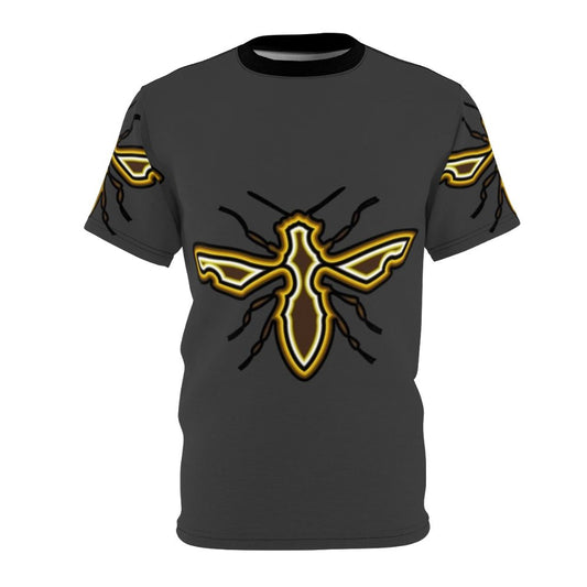 Colorful bee and legendary animal graphic design on a t-shirt