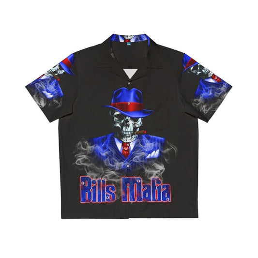 Bills Mafia Hawaiian Shirt with Skull and Skeleton Design