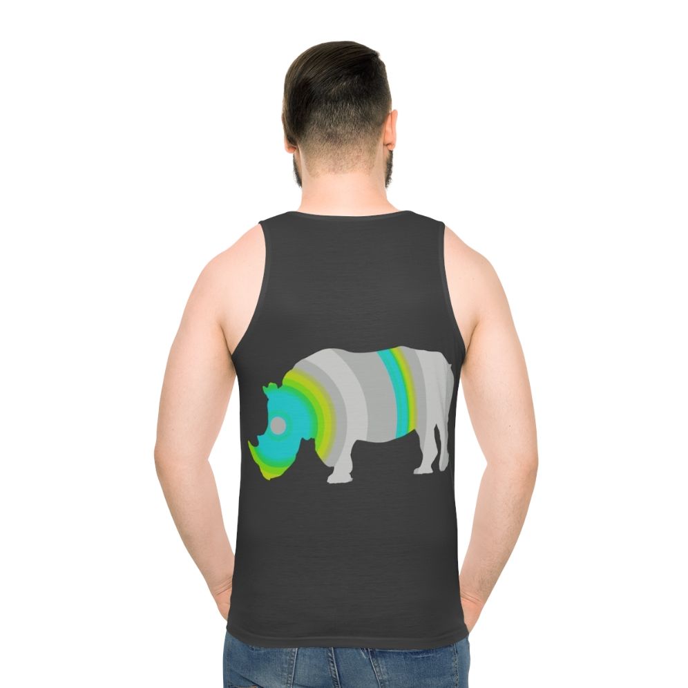 Rhinoceros Legendary Animals Unisex Tank Top - men back